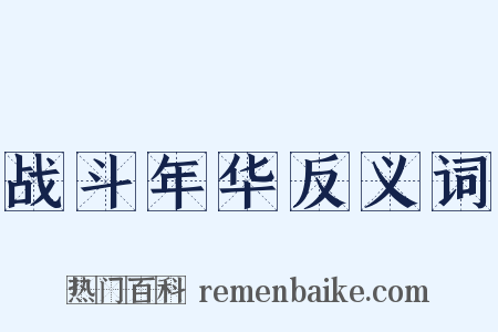 战斗年华反义词是什么意思的图片